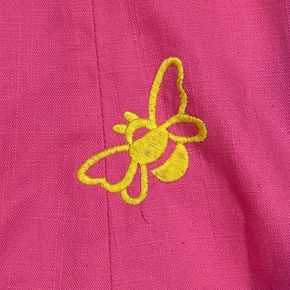 Lilly Pulitzer Strapless Dress Bowen Bumblebee Pink Yellow Size 2 - Picture 12 of 15